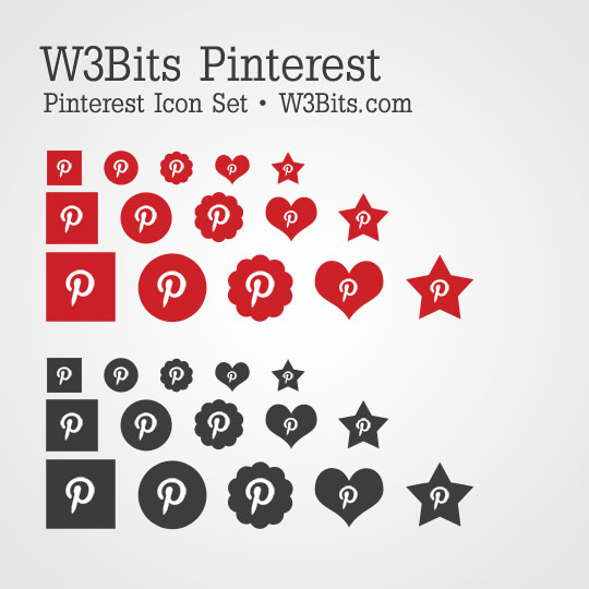 W3Bits Pinterest Icon Set