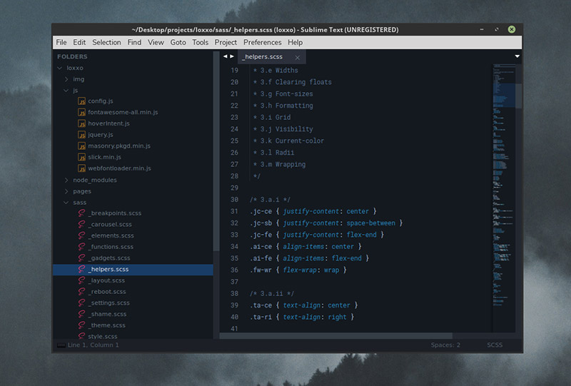 changing sublime text theme changes syntax colors